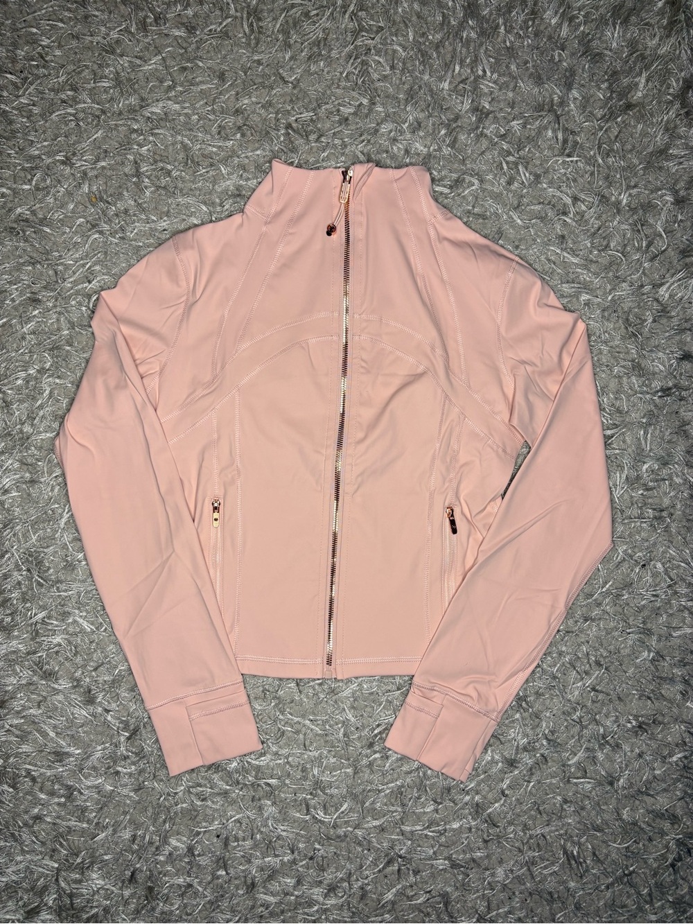 Lululemon Strawberry Milk Cropped Nulu Jacket & Shorts Set - Picture 2 of 5